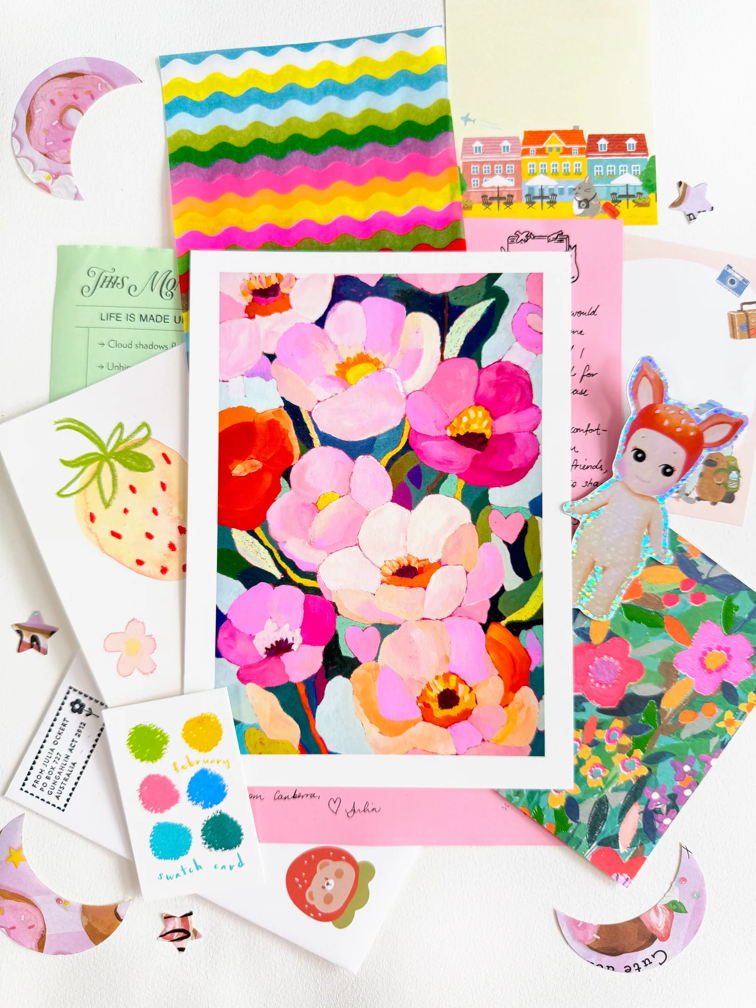 Little Joys Snail Mail Club — Each month, snail mail is sent from my studio in Australia all over the world. I curate a collection of sweet arty things, in the hope it inspires the recipient.