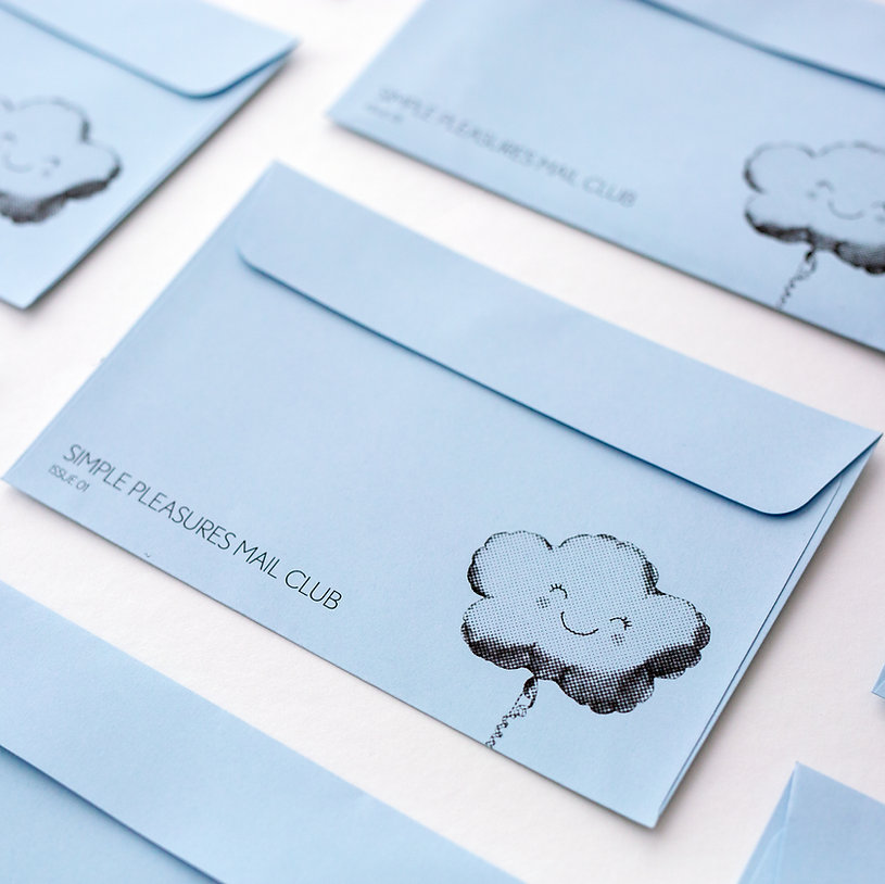 Simple Pleasures Mail Club — Every month, a little blue envelope arrives at your door. Inside: an original cyanotype print, handmade by me in my Auckland studio, made exclusively for club members. You can't buy it in any gallery. You can't find it in my shop. Every month is a new original and collectable print.
