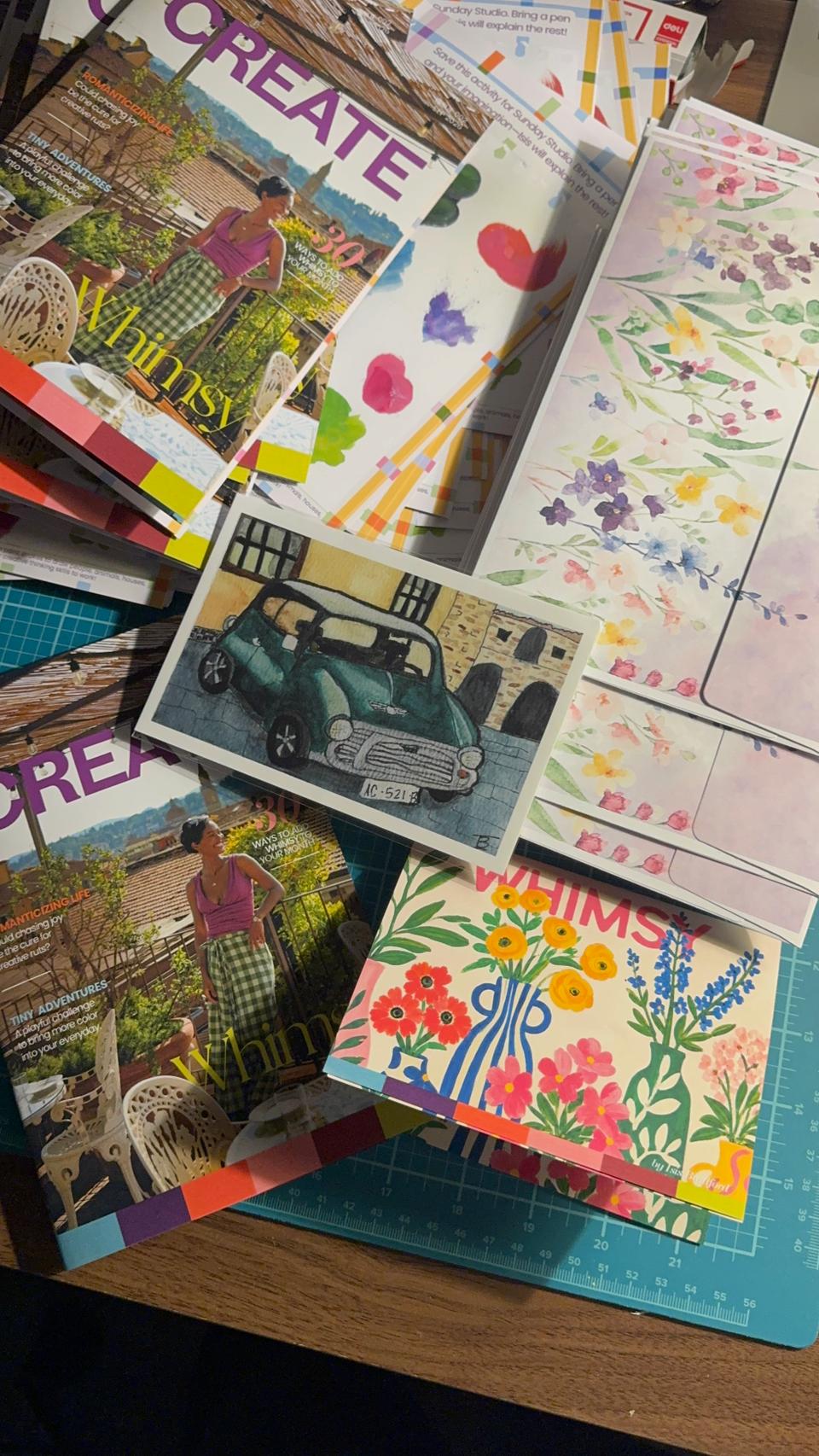 A Million Little Delights — A monthly, AI-free literary mail club for curious women who want to make everyday life feel more creative, beautiful, and interesting. Created by HarperCollins author, artist, and travel photographer Isis Bradford, each month’s package is designed to give you something to read, make, keep, and look forward to.
Every issue includes a...
- 16–24 page zine
- an 8-page companion booklet—often a photo book, mini calendar, or creative activity
- an original watercolor print